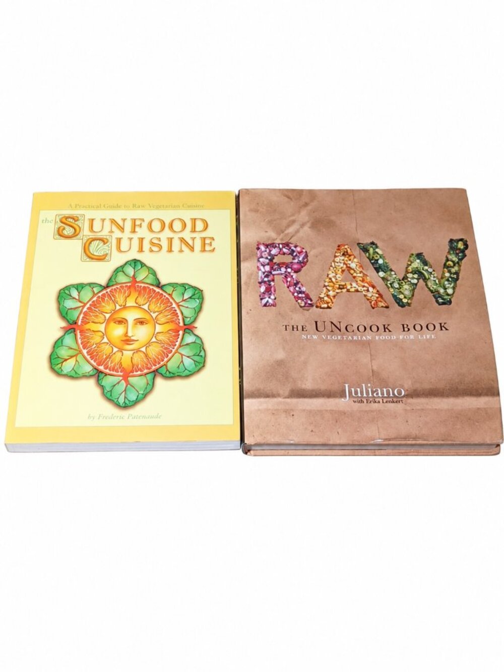 Raw Vegan Cookbook Bundle: Sunfood Cuisine & The Uncook Book. Recipe books